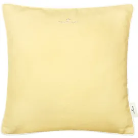 Tom Tailor Dekokissen TOM TAILOR HOME "Dove Signature" Gr. 1, gelb (hellgelb, sonnengelb, unifarben), B:40cm H:0,5cm L:40cm, Baumwolle, Polyester, Dekokissen_Sitzkissen_Kissenhüllen, mit Paspel, Kissenhülle ohne Füllung, 1 Stück
