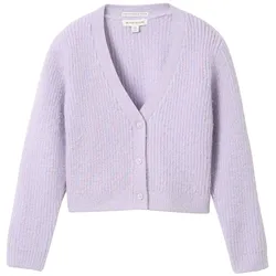 TOM TAILOR Mädchen Strick Cardigan mit schimmernden Details, lila, Uni, Gr. 92/98