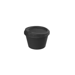 Kaffeebecher Mehrwegbecher To Go Becher mit Deckel, 0,1 Liter 01959202-00000 , 1 Stück, Farbe: schwarz