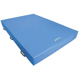 Grevinga Weichbodenmatte RG 23/25 kg/m3 nach DIN EN 12503-1 Typ 8 | Fallschutz | Turnmatte | Weichboden (200 x 150 x 25 cm, Blau)