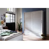 Schiebetürenschrank 145cm Massivholz Fichte weiß lackiert NEU OVP!!!