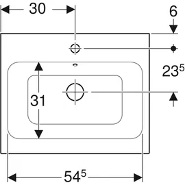 Geberit iCon Aufsatzwaschtisch 60 x 48,5 cm (124560000)