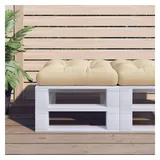vidaXL Palettenkissen Beige 58x58x10 cm Stoff