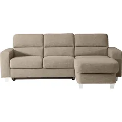 Ecksofa ALINA, grau (graubeige tta 4), B:264cm H:90cm T:167cm, Struktur TTA (100% Polyester), Sofas