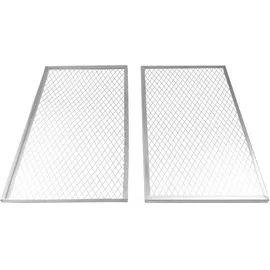 Lemodo Deckel für Metallkomposter 80x80 cm 2er Set, Abdeckung für Gartenkomposter silber