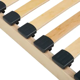 Beliani Lattenrahmen Pappelholz Metall 90 x 200 cm 24 Federleisten