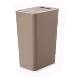 TopHomer Mülleimer 8l mit Deckel Push-Lid Art Küche Mülleimer Schlank Mülleimer Mülleimer mit Druckknopf für Küche Zuhause 34 cm x 15 cm x 20 cm Braun