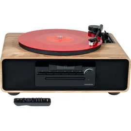 Thomson Stereo-Mikrofon, Bluetooth 5.0, CD-Player, integrierter Plattenspieler (MIC300TT)