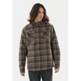 Whistler Fleeceshirt WHISTLER "Tauron", Herren, Gr. M, braun, 100% Baumwolle, kariert, ohne Ausschnitt, Shirts, mit weichem und wärmendem Futter