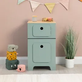 Musterkind Kinderküche MIX \u0026 Match, Natur, Salbeigrün, Holz, Holzwerkstoff, 31.5x60x35 cm, EN 71, CE, FSC 100%, Spielzeug, Kinderspielzeug, Kinderküchen