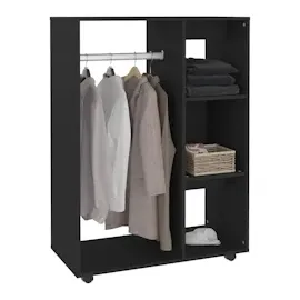 vidaXL Kleiderschrank Schwarz 80x40x110 cm Holzwerkstoff