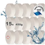 S&E Luftentfeuchter Schlafzimmer Wohnung Nachfüller gegen Schimmel Nachfüllpack, Entfeuchter Granulat Tabs 15 x 450g ohne Duft Nachfüllpackung