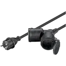goobay Goobay, 65436 - Verlängerungskabel Outdoor, Verlängerung, doppelt, 25 m, schwarz