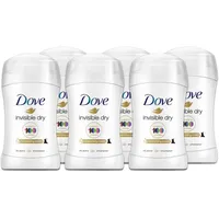 Dove Invisible Dry Stick Antitranspirant Mit 1/4 Feuchtigkeitscreme - Keine Flecken, Schutz Bis Zu 48 Stunden, Mit Nährendem Öl - Für Damen Und Herren, 6 Stück