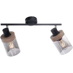 Deckenlampe Deckenstrahler Deckenleuchte Rauchglas verstellbar Wohnzimmerlampe