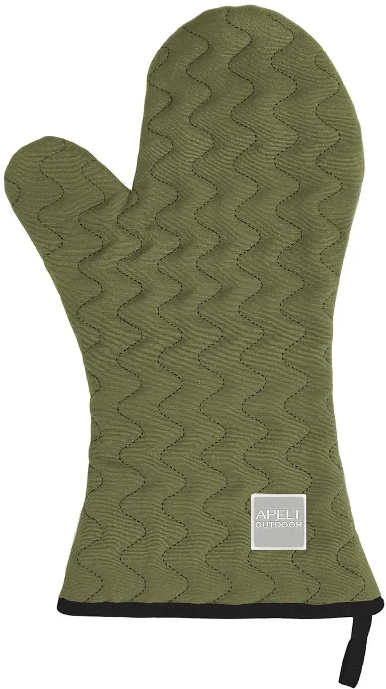 Apelt Grillhandschuh Uni Grillhandschuh 20x33 cm | grün - grün