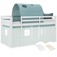 Homestyle4u Hochbett 90x200 cm, Kinder- & Jugendzimmer, Kindermöbel, Kinderbetten,