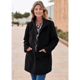 GOLDNER Langmantel GOLDNER "Stepp-Winterjacke mit Kapuze", Damen, Gr. 54, schwarz, Obermaterial: 50% Polyester PES. 50% Wolle mw., figurumspielend, Mäntel, Mit hochwertigem Twillfutter