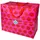 Rex London - XXL Riesentasche, Aufbewahrungstasche mit Reißverschluss - Spotlight - Punkte, Dots Red on Pink/Rot auf Pink