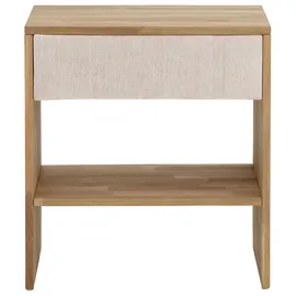 otto home Nachttisch OTTO HOME "Callum", beige (sabbia, natur, natur), B:60cm H:65,5cm T:42cm, Tische, Nachttisch, passend zur Boxspringbett-Serie Jelle