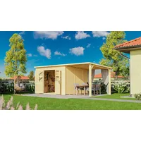 BERTILO Gartenhaus "Baltrum 2 Set naturbelassen", beige (natural), Fußboden