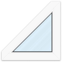 Dreiecksfenster, Kunststoff, aluplast IDEAL 4000, Weiß, 500 x 500 mm, 2-fach Verglasung, individuell konfigurieren