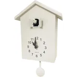 WALPLUS 20 x 25 cm Weißer Kuckuck Weiße Fensterkuckucksuhr Kuckucksuhr mit Vogelstimme Pendeluhr Kuckucksuhr Moderne Geschenkideen Dekoration DIY Kinderzimmer Batteriebetrieben
