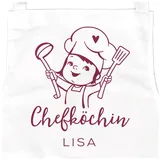 SpecialMe personalisierte Kinderschürze mit Namen für Mädchen und Jungen Chefkoch/Chefköchin Kochschürze Kinder Chefköchin weiß 3-6 Jahre - 3-6 Jahre