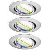 Paulmann 92467 LED-Einbauleuchte 3er Set LED 14.7 W Eisen (gebürstet)