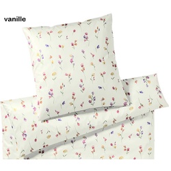 Elegante Bettwäsche Nappy - 155x220 cm + 40x80 cm	vanille