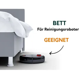 Mirjan24 Boxspringbett Maja Junior 3 80x200, Einzelbett mit Bonellfederkern, Härtegrad - H3 (Farbe: Soft 017 + Fresh 01, Seite zum Öffnen des Bet... - Beige