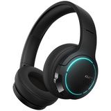 Edifier G2BT Gaming-Headset, kabellose Bluetooth Headset,Over Ear Kopfhörer mit Geräuschunterdrückung,RGB Licht/PS5/PC/Xbox,Schwarz