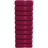 vidaXL Premium Waschhandtücher Solund 10 Stück Bordeaux 30x30cm 600gsm vidaXL