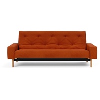 INNOVATION LIVING TM Schlafsofa MIMER hochwertige Schlaffunktion, aktuelles Design und extra Komfort, Taschenfederkernmatratze, Breite Liegefläche 140 cm orange