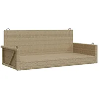 VidaXL Hängebank Beige 119x56x48 cm Poly Rattan