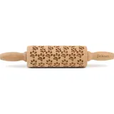 Folkroll "3D-Motiv-Teigrolle", braun, L:23cm, Buchenholz,