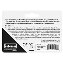 IDENA LED Teelichter 2 Stück weiß