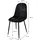 ML-Design Esszimmerstühle 4er Set Schwarz Küchenstuhl mit Samtbezug