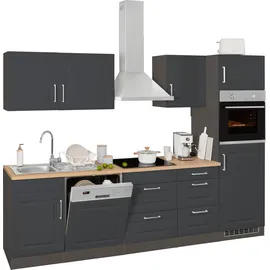 kochstation KS-Stockholm Küchenzeile 280 x 60 x 0 cm grau