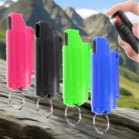 4 × Pfefferspray Schlüsselanhänger, Mini Pfefferspray Selbstverteidigung Schlüsselanhänger zur Tierabwehr, Klein Pepper Spray Tragbar Abwehrspray Für Frauen, Männer (Rot, Blau, Schwarz, Grün) - Fd1