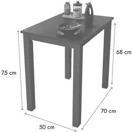 woodroom Kota 70 x 75 x 50 cm schwarz
