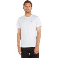 Tommy Jeans »TJM Xslim Jersey TEE«, Regular Fit mit Rundhalsausschnitt und dezenter Logo-Flag, Weiß - M