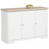 OTTO home Nanna 120 x 80 x 39 cm Weiß / Sonoma Eiche