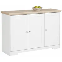 OTTO home Nanna 120 x 80 x 39 cm Weiß / Sonoma Eiche