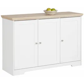 OTTO home Nanna 120 x 80 x 39 cm Weiß / Sonoma Eiche