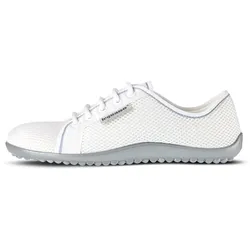 Barfußschuh LEGUANO "AKTIV", Damen, Gr. 39, weiß, Textil, sportlich, Schuhe Schnürschuh Sommerschuh Barfußschuh, mit ergonomischer Formgebung, Freizeitschuh, Halbschuh, Schnürschuh