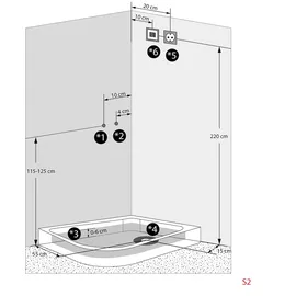 SeniorBad Duschtempel 120 x 80 cm D60-70T0L