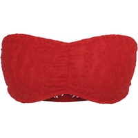 URBAN CLASSICS Ladies Laces Bandeau Rot L