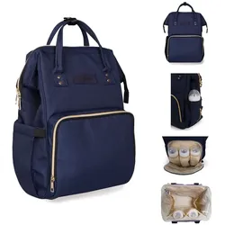 Kikkaboo Wickeltasche Siena, Rucksack, Wickelunterlage, Grifflänge einstellbar dunkelblau