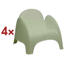 Paperflow Sessel Dumbo Polypropylen grün 4 Stück